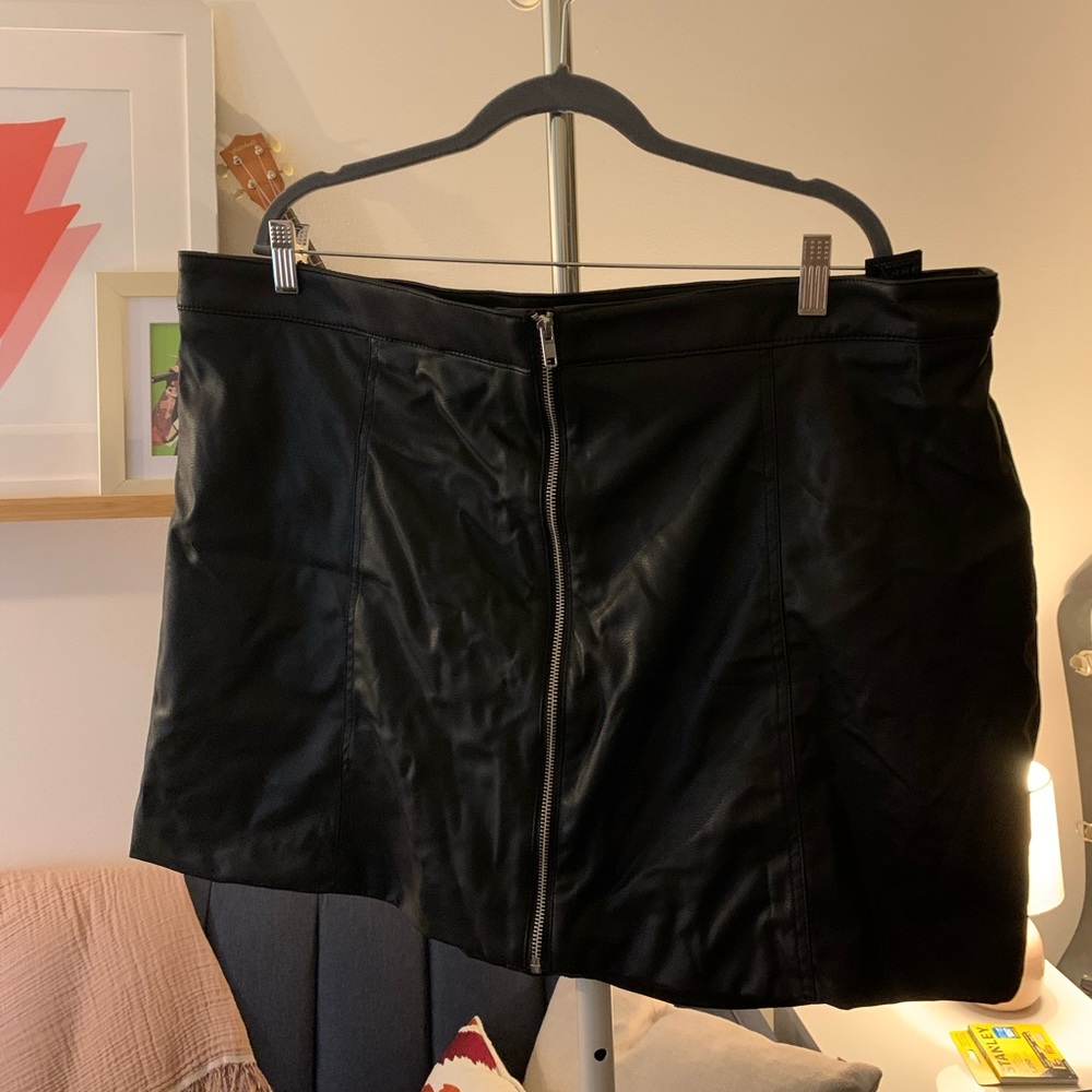 H&M Divided Faux Leather Skirt